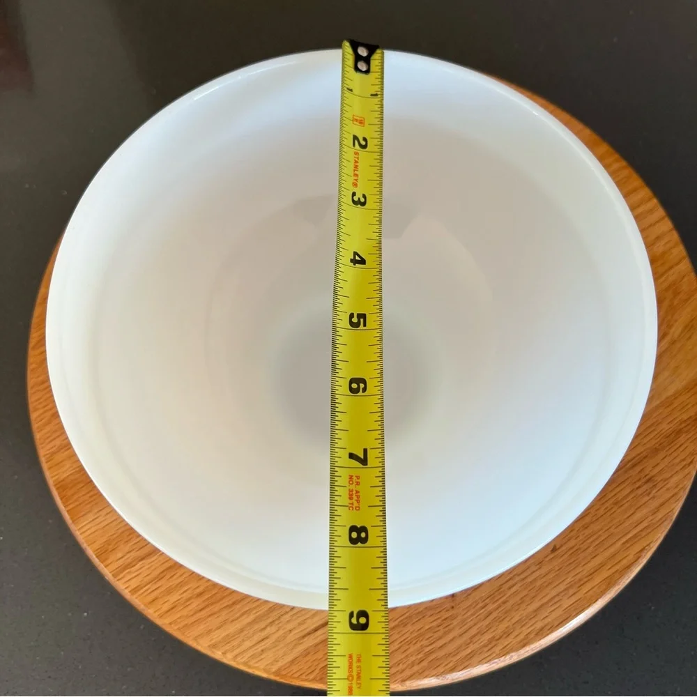 Vintage Anchor Hocking Fire King Ware #8 White Bowl Made in USA